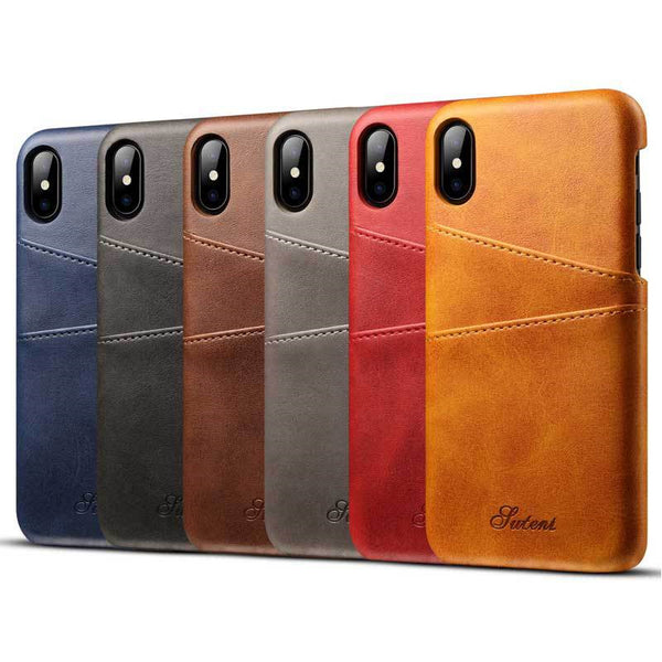 Leather Card Holder Case For iPhone